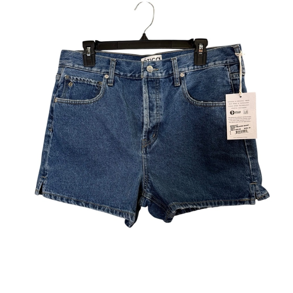 Etica Women’s 100% Cotton Haven Relaxed Button-fly Denim Short Color Drift Sz 29